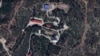 Супутникова антена у ймовірному місці завдання ракетного удару поблизу села Семидвір'я, скриншот мапи Google