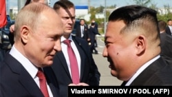 Зустріч Володимира Путіна (л) і Кім Чен Ина в Росії, 2023 рік