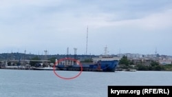 Залізничний пором у морському порту Керчі, 30 травня 2024 року