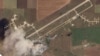Супутниковий знімок наслідків удару по контрольованому російською армією аеродрому «Октябрське» у Криму