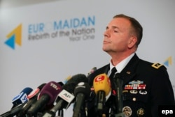 Колишній командувач військ США в Європі, генерал-лейтенант Бен Годжес. Київ, 21 січня 2015 року